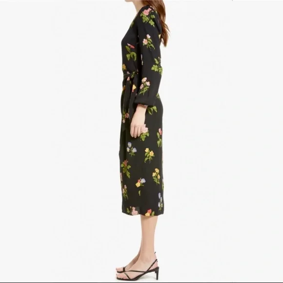 knee length dresses for ladies Reformation Wrap Midi Dress main image 0
